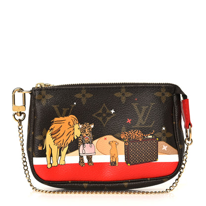 Louis Vuitton Monogram 2018 Christmas Animation Mini Cats Pochette Accessories 1 of 7