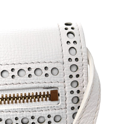 Burberry Grainy Calfskin Broguing Tassel Small Macken Crossbody Bag Chalk White 14 of 14