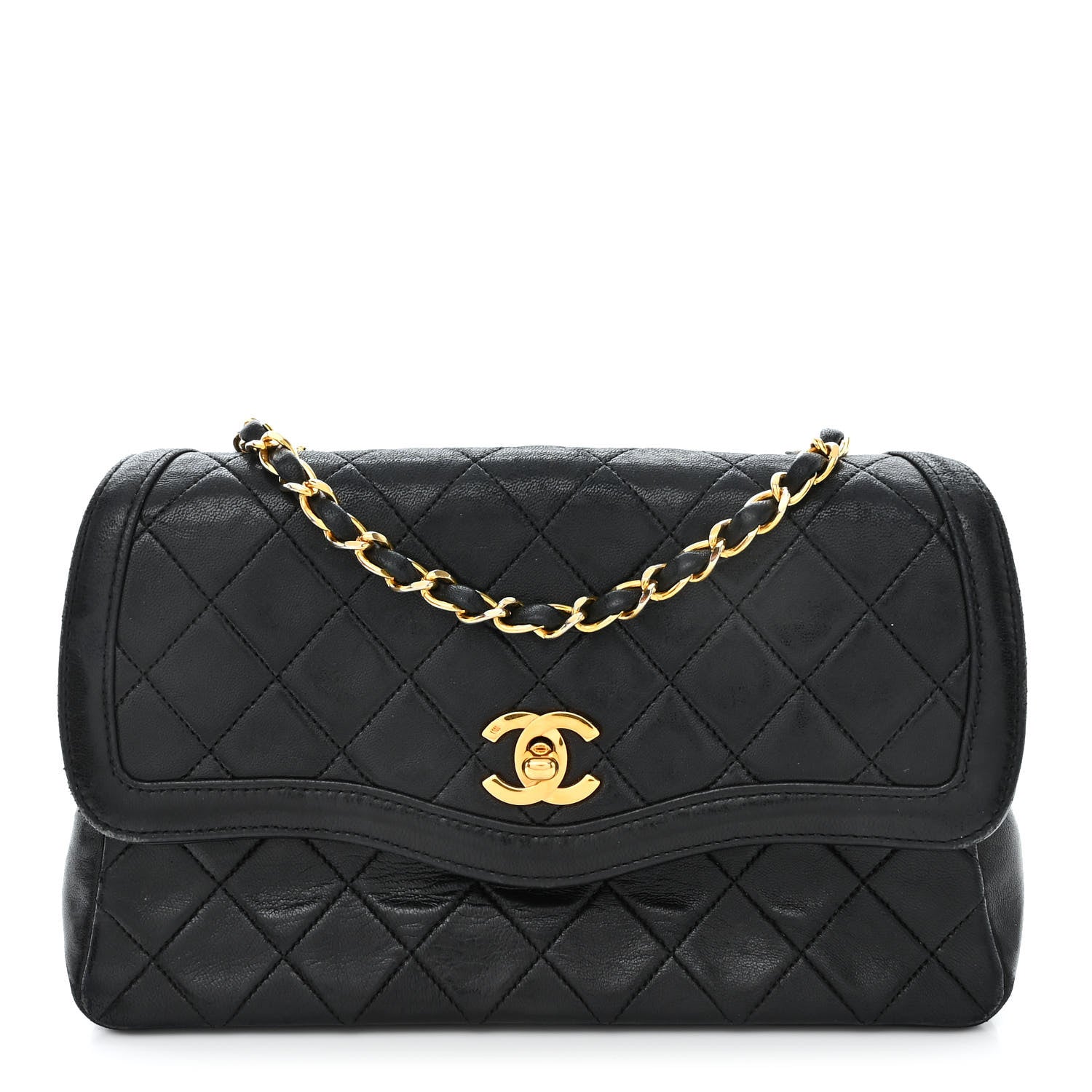 Chanel Lambskin Quilted Small Single Flap Black 3 of 15