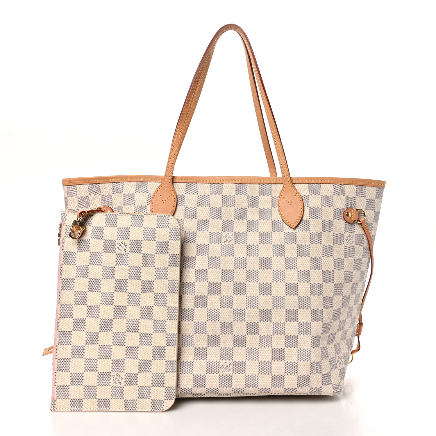 Louis Vuitton Damier Azur Neo Neverfull MM Rose Ballerine 3 of 10