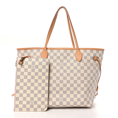Louis Vuitton Damier Azur Neo Neverfull MM Rose Ballerine 3 of 10