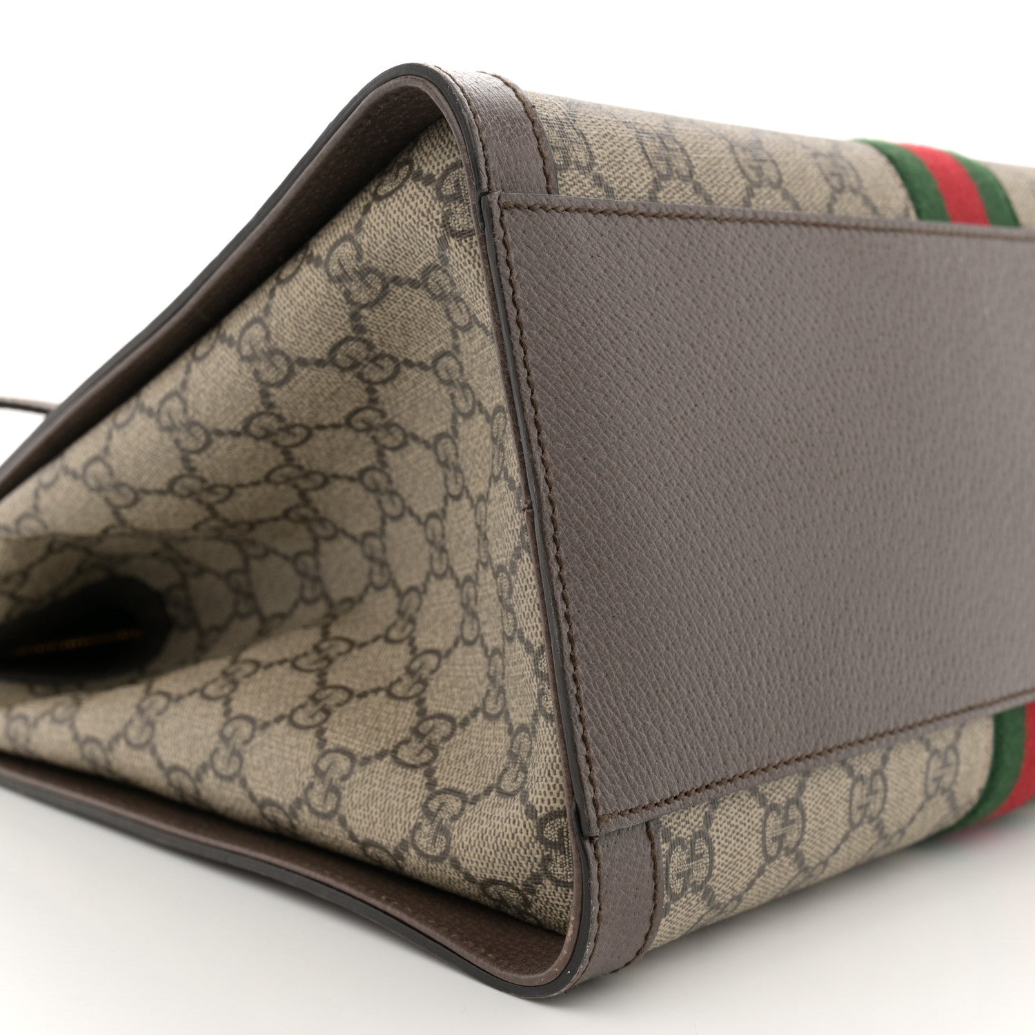 Gucci GG Supreme Monogram Web Medium Ophidia Tote Bag Brown 9 of 12