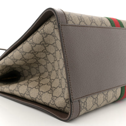Gucci GG Supreme Monogram Web Medium Ophidia Tote Bag Brown 9 of 12