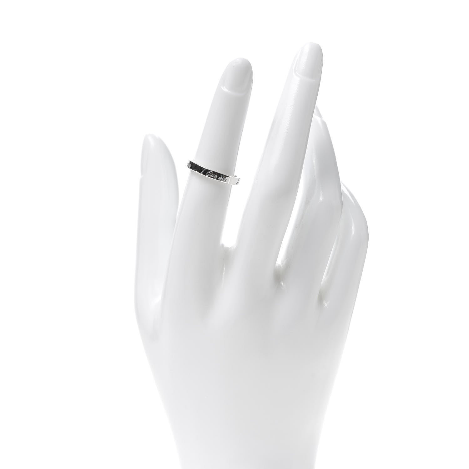 Tiffany Sterling Silver I Love You Band Ring 50 5.5 2 of 5