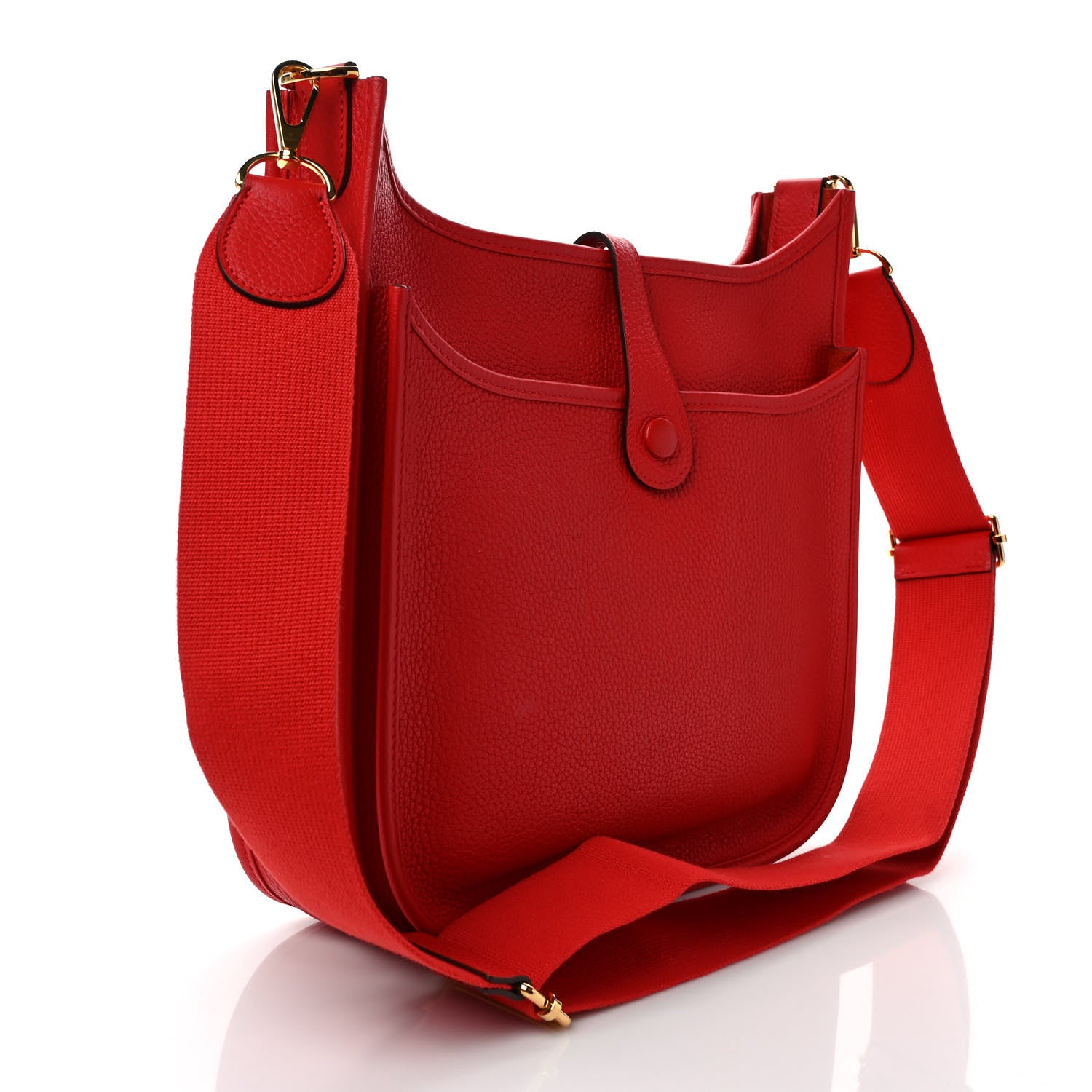 Hermes Taurillon Clemence Evelyne III PM Rouge De Coeur 3 of 8