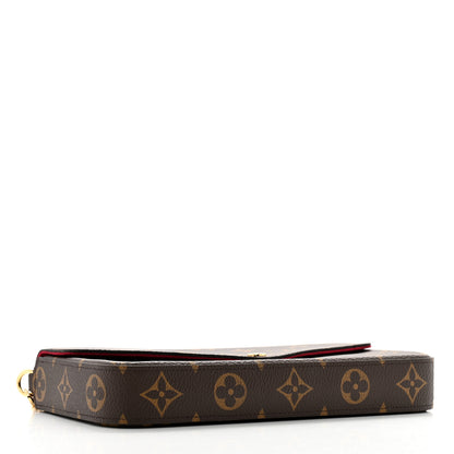 Louis Vuitton Monogram Pochette Felicie Chain Wallet Fuchsia 5 of 12