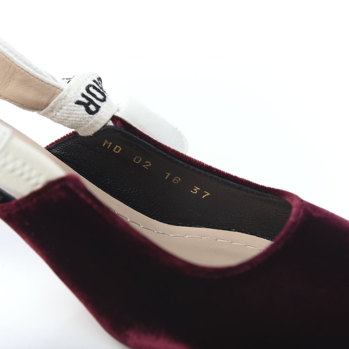 Velvet Ribbon J'Adior Slingback 65mm Pumps 37 Deep Amaranth