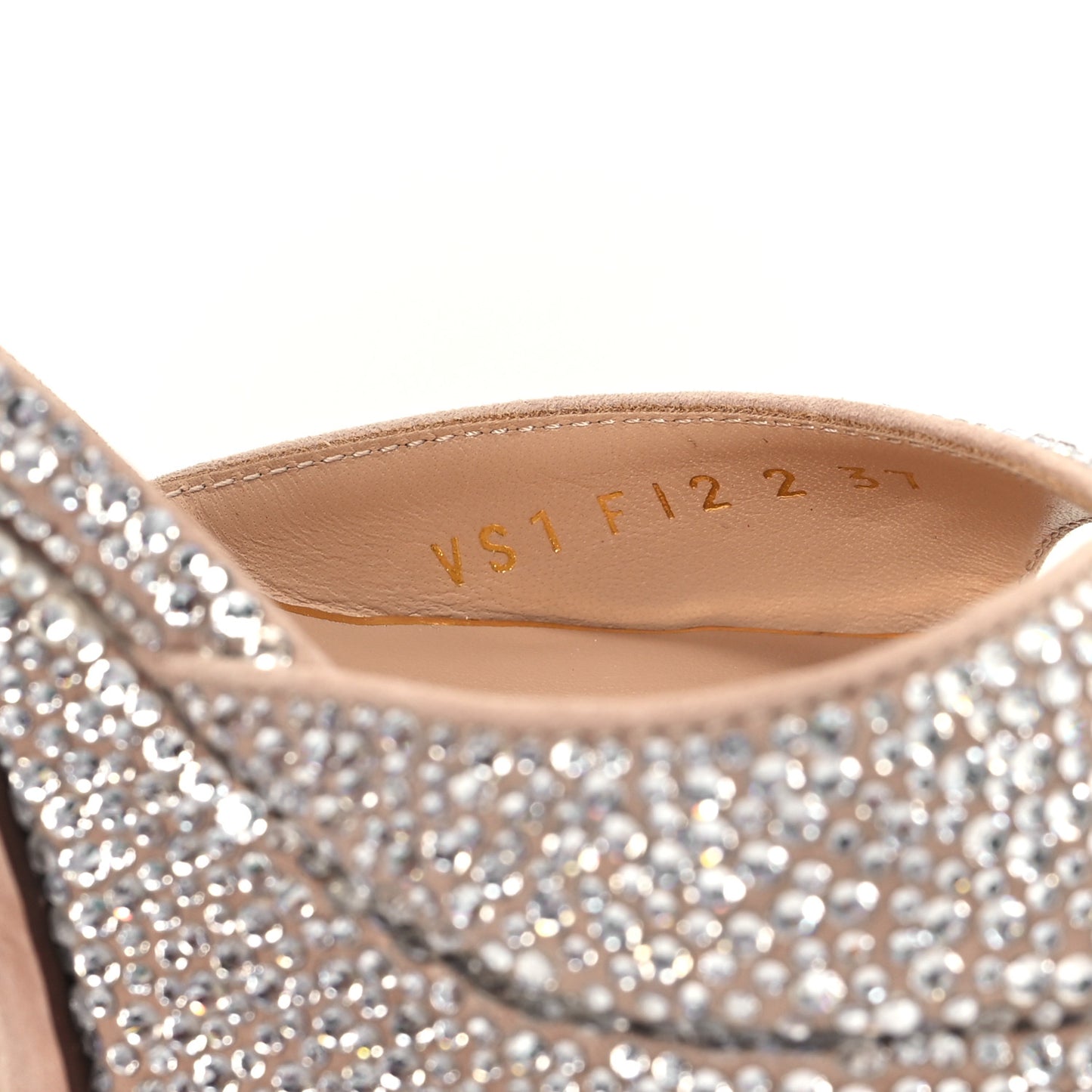 Crystal Suede Tan-Go 50/120mm Platform Sandals 37 Rose Cannelle