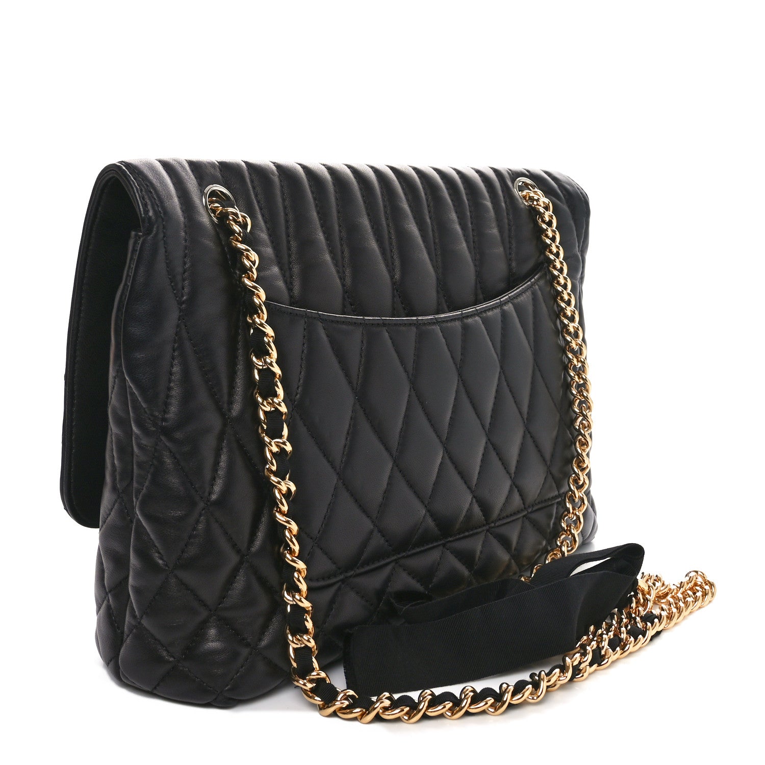 Lanvin Calfskin Matelasse Medium Happy Shoulder Bag Black 3 of 9