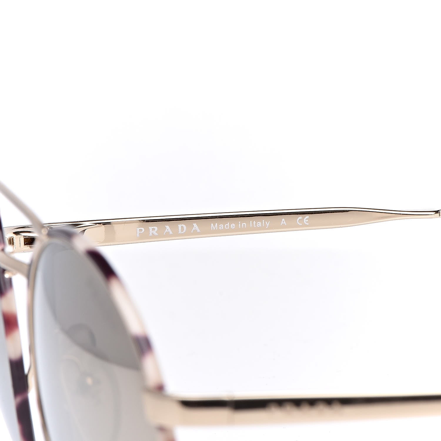 Prada Round Sunglasses SPR 51S Gold 5 of 8