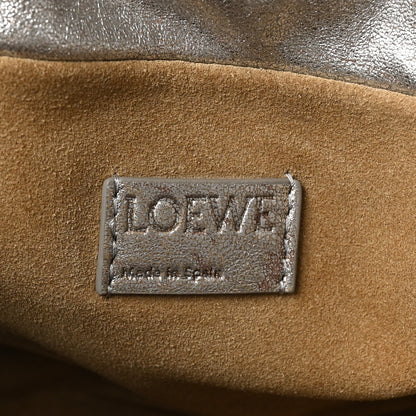 Loewe Distressed Metallic Lambskin Medium Flamenco Knot Bag Silver 6 of 9