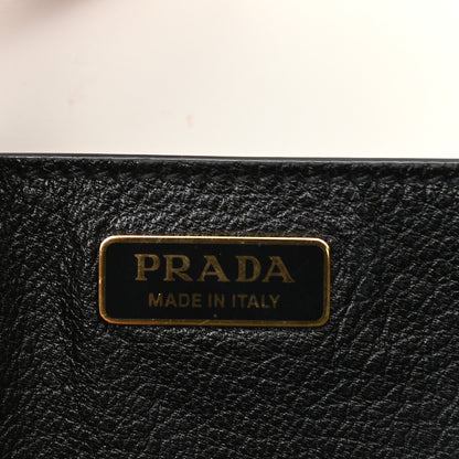 Prada City Calf Saffiano Large Cahier Bag White Black 6 of 9
