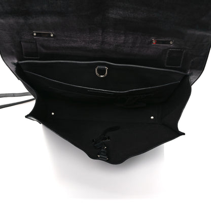Givenchy Calfskin Crocodile Embossed Medium Shark Lock Satchel Black 5 of 11
