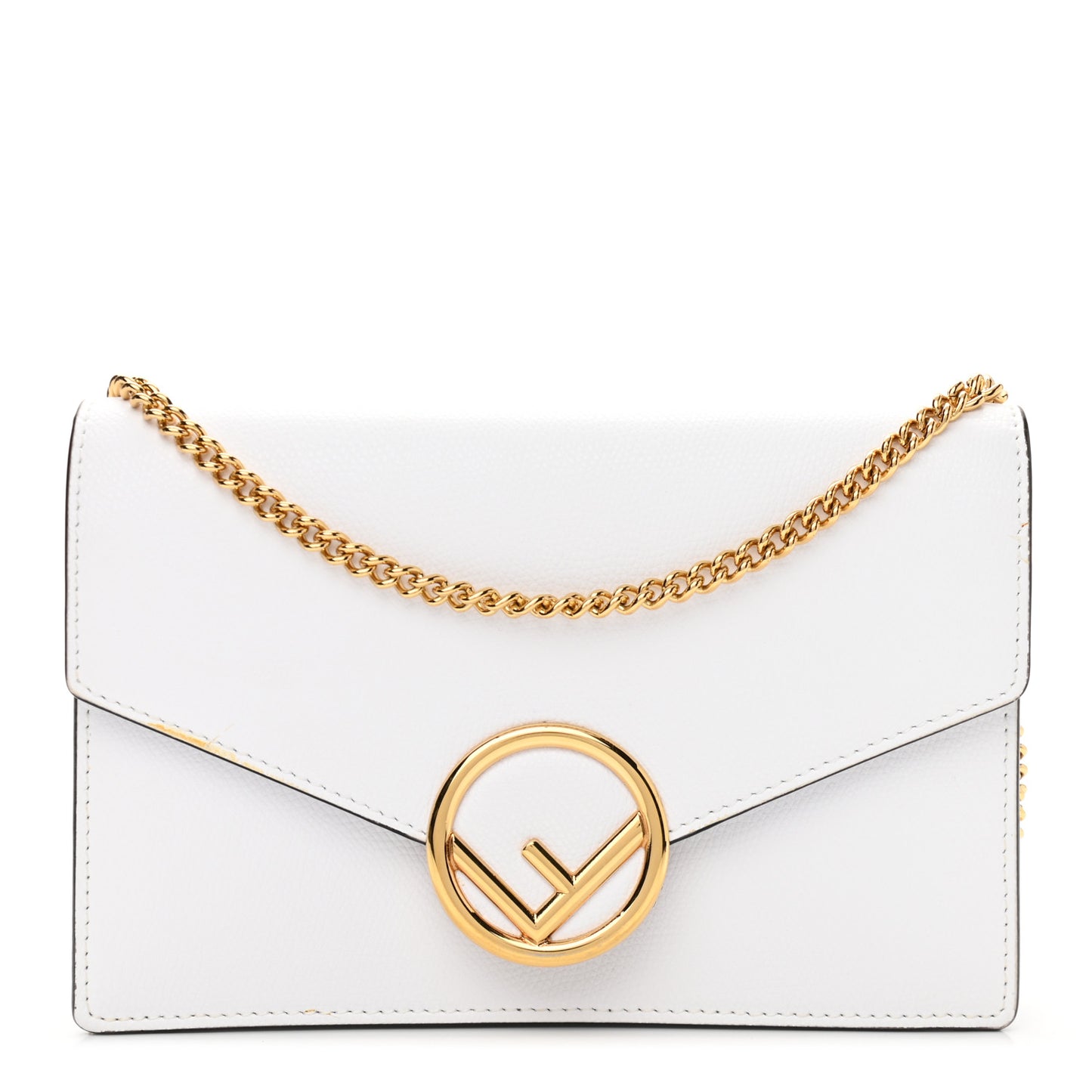 Vitello Cruise F is Fendi Medium Envelope Wallet on Chain Optical White