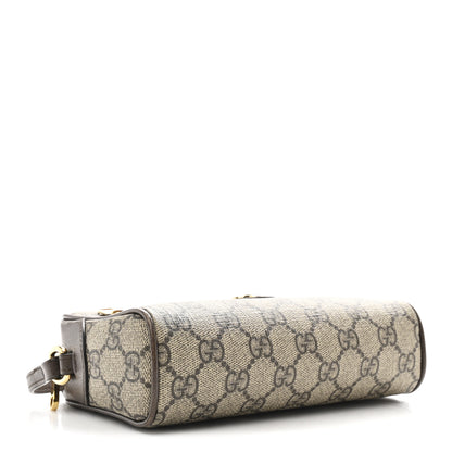 Gucci GG Supreme Monogram Textured Calfskin Super Mini Ophidia Shoulder Bag Beige Ebony New Acero 4 of 10