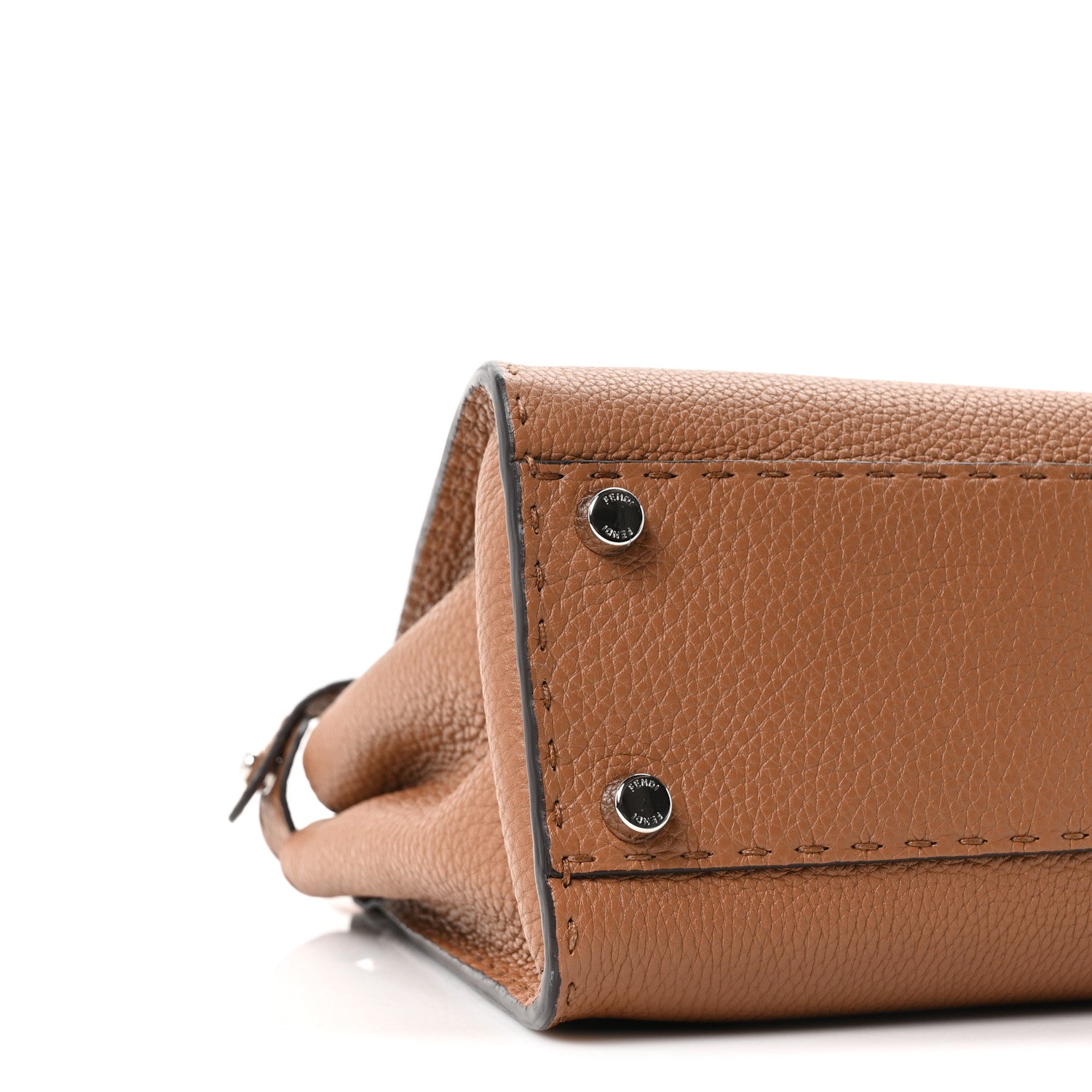 Fendi Cuoio Romano Selleria Bi-Color Medium Peekaboo Iconic Satchel Mou Deserto 9 of 11