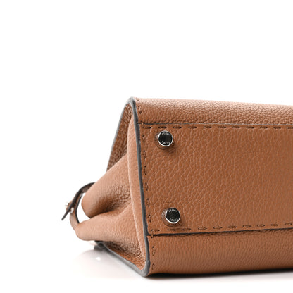 Fendi Cuoio Romano Selleria Bi-Color Medium Peekaboo Iconic Satchel Mou Deserto 9 of 11