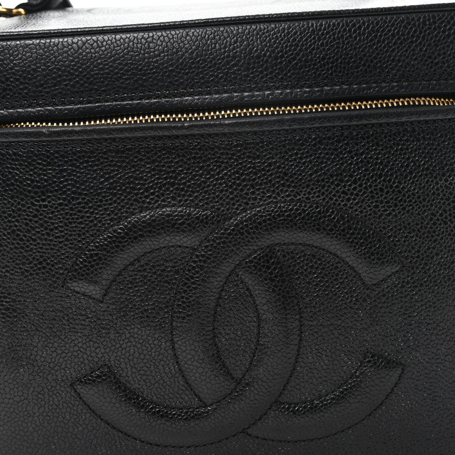 Chanel Caviar CC Vanity Train Case Black 8 of 12