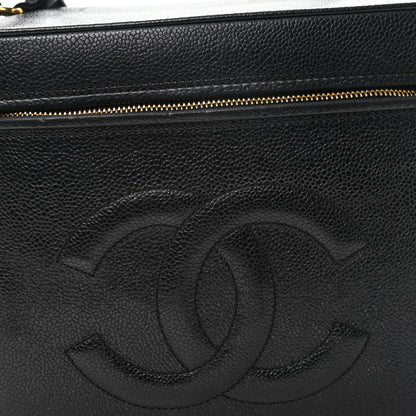 Chanel Caviar CC Vanity Train Case Black 8 of 12