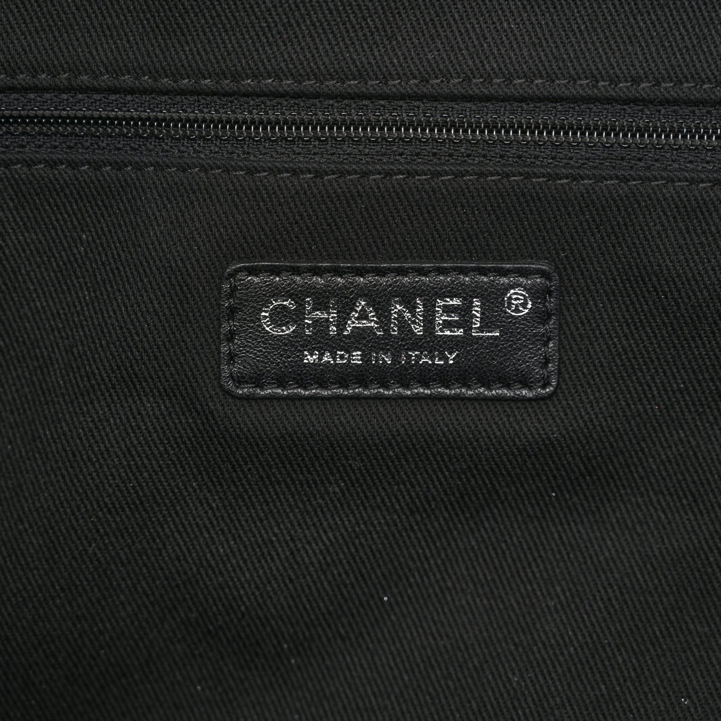 Calfskin Laser Cut Perforated CC Tote Black