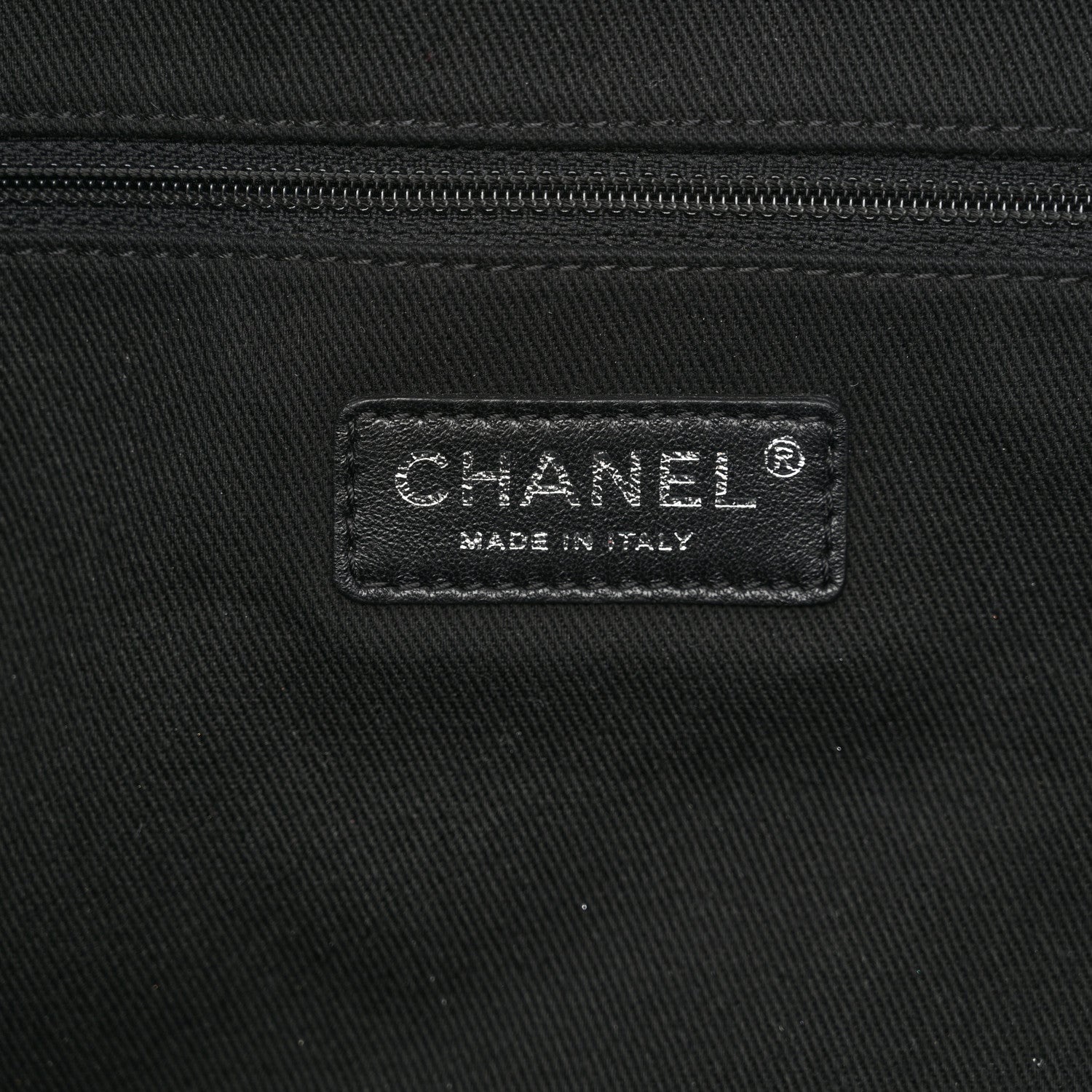 Chanel Calfskin Laser Cut Perforated CC Tote Black 6 of 10