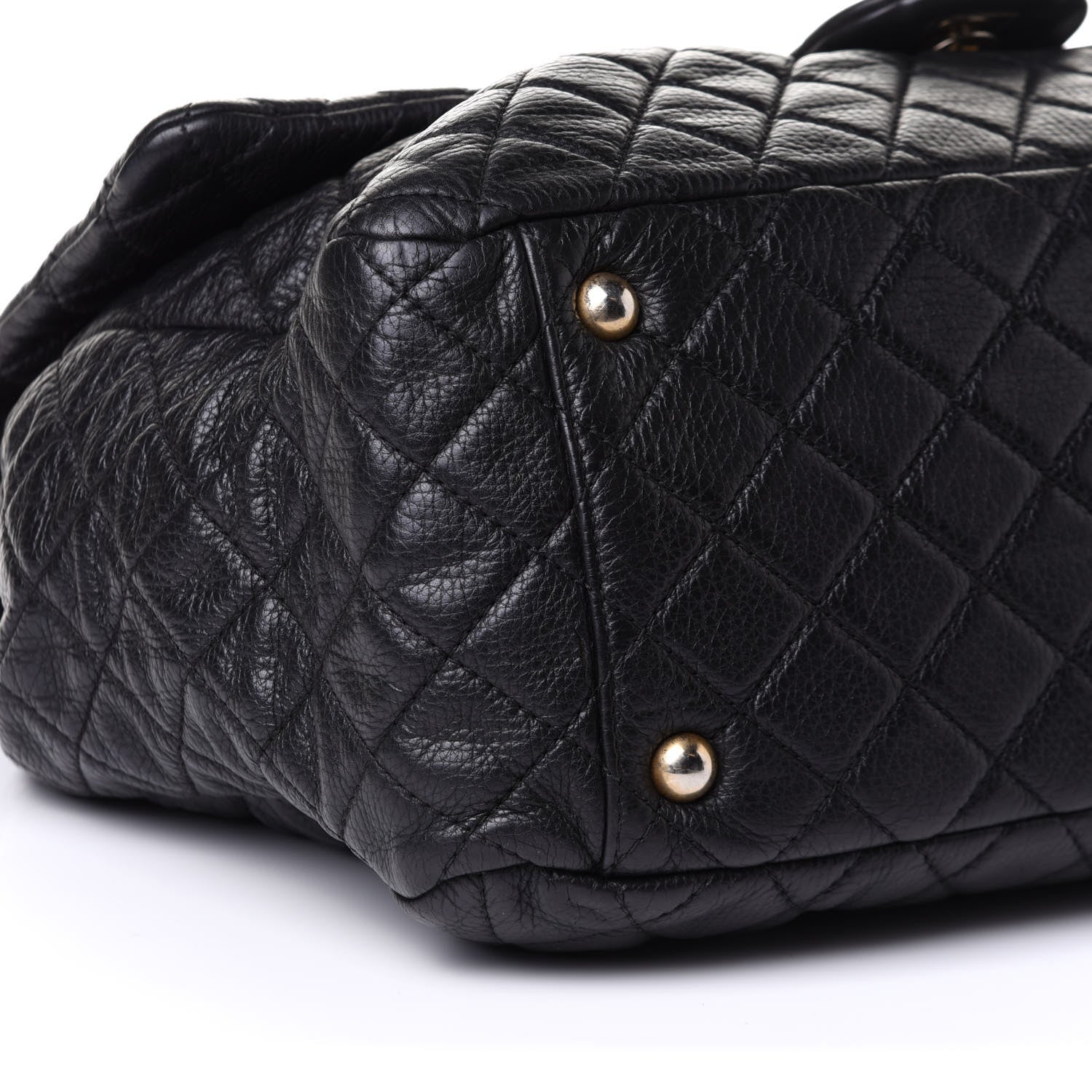 Chanel Calfskin Quilted XXL Travel Flap Bag Black 9 of 12