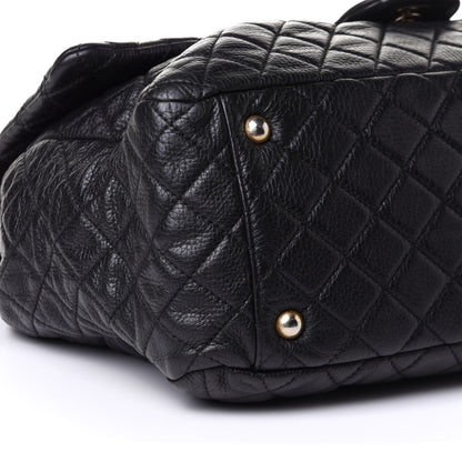 Chanel Calfskin Quilted XXL Travel Flap Bag Black 9 of 12