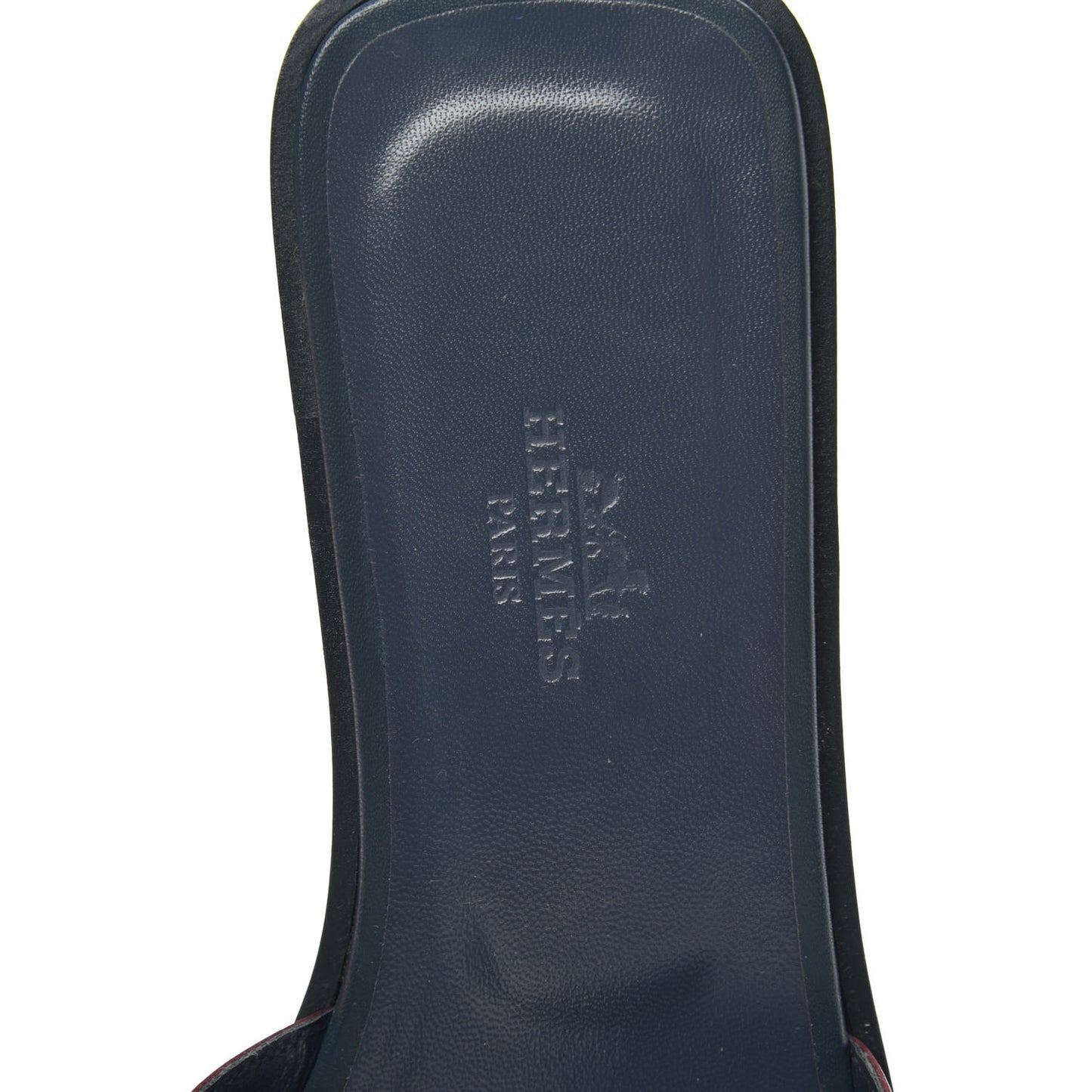 Box Calfskin Oran Sandals 36.5 Bleu Ardoise Bordeaux