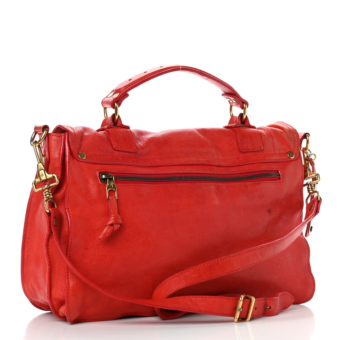 Lambskin Medium PS1 Satchel Red