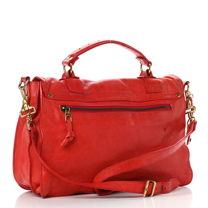 Proenza Schouler Lambskin Medium PS1 Satchel Red 2 of 11