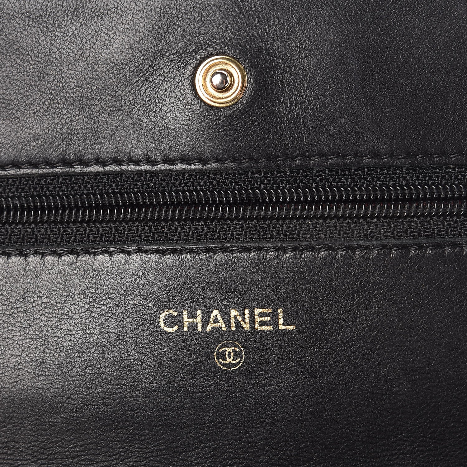Chanel Lambskin Quilted Wallet On Chain WOC Black 6 of 8