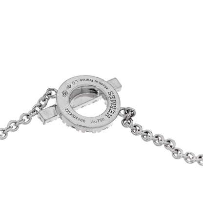 Hermes 18K White Gold Diamond Finesse Bracelet LG 3 of 3