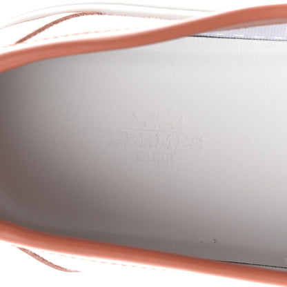 Hermes Toile De Coton Calfskin Womens Game Slip On Sneakers 39.5 Framboise Rose Bubinga 7 of 12