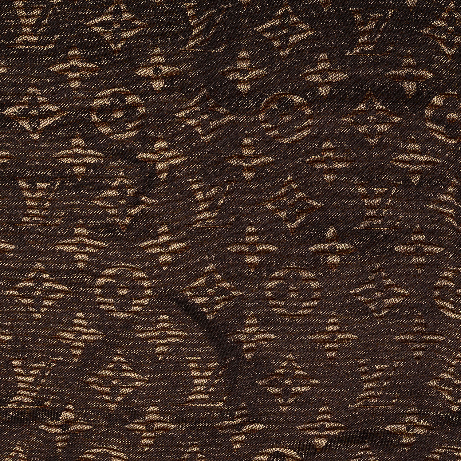 Louis Vuitton Silk Lurex Wool Monogram Shine Shawl Brown 5 of 6