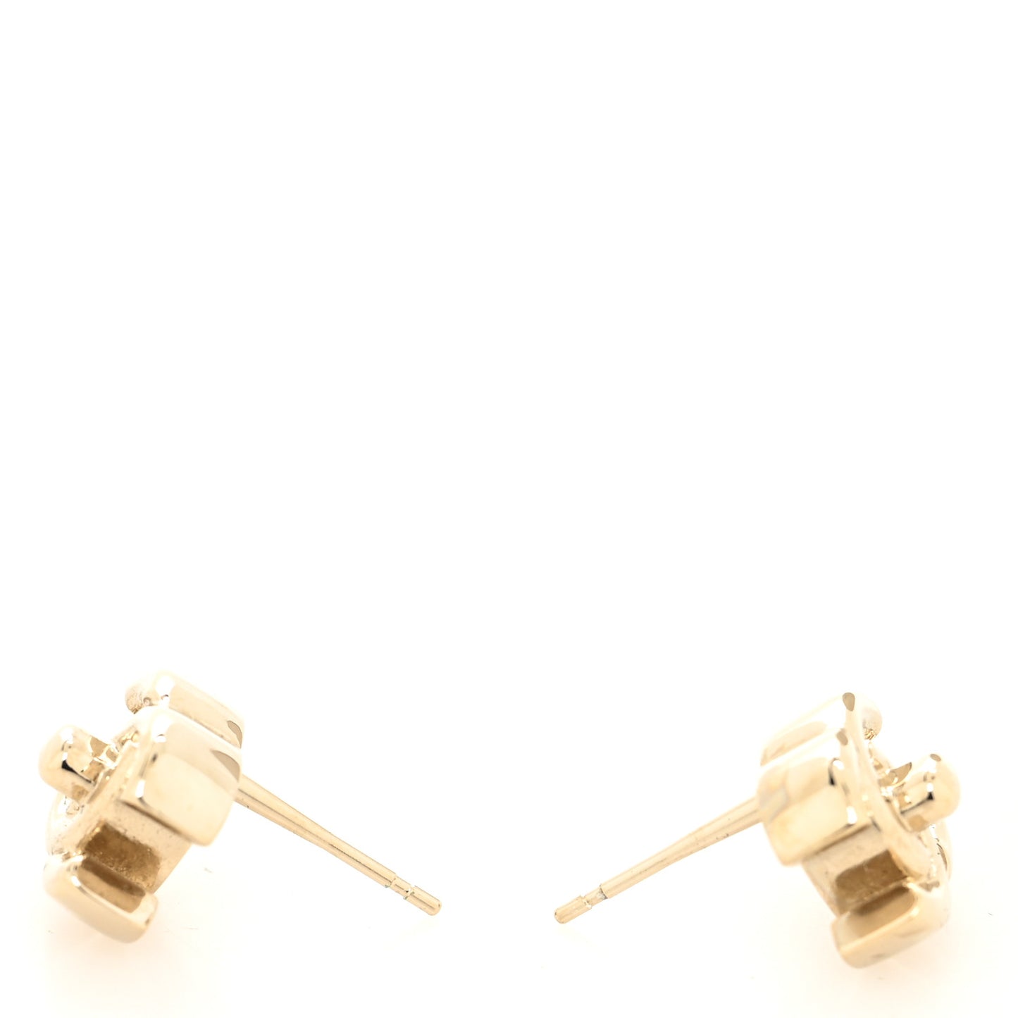 Metal CC Turnlock Earrings Gold