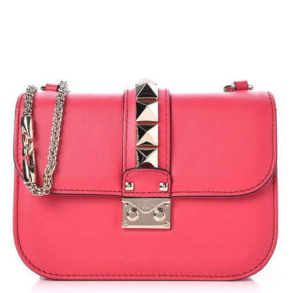 Valentino Garavani Vitello Small Glam Lock Rockstud Flap Deep Fuxia 1 of 8