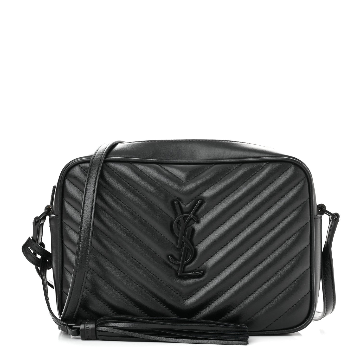 Saint Laurent Calfskin Matelasse Monogram Monochrome Lou Camera Bag Black 1 of 9