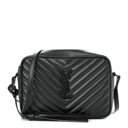 Saint Laurent Calfskin Matelasse Monogram Monochrome Lou Camera Bag Black 1 of 9