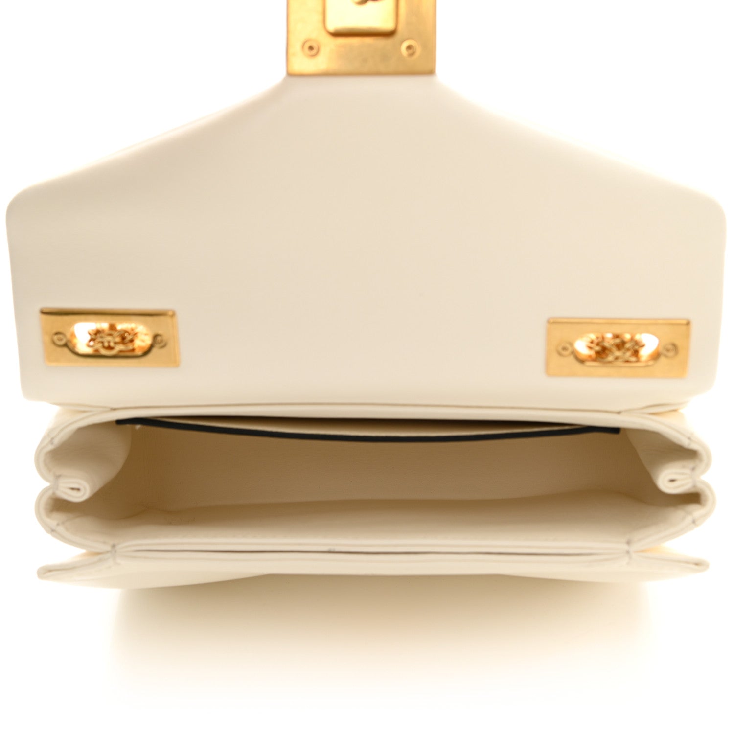 Valentino Garavani Nappa One Stud Chain Clutch Ivory 4 of 8