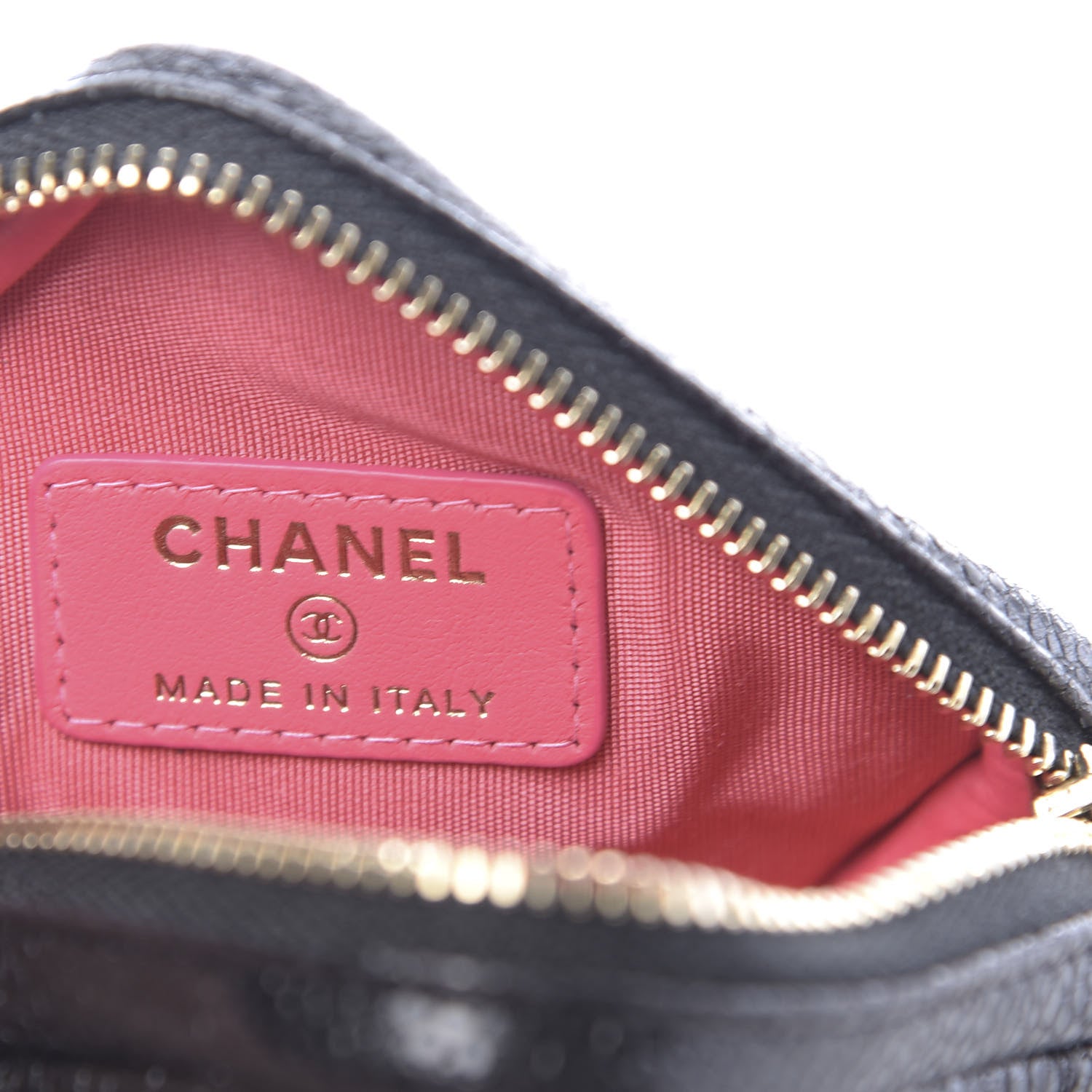 Chanel Caviar Quilted Diamond Coin Purse With Chain Black 6 of 11