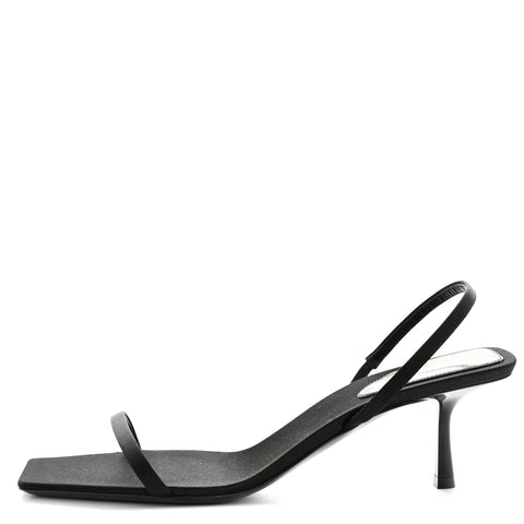 Satin Slingback Jaspe 55 Sandals  40 Black