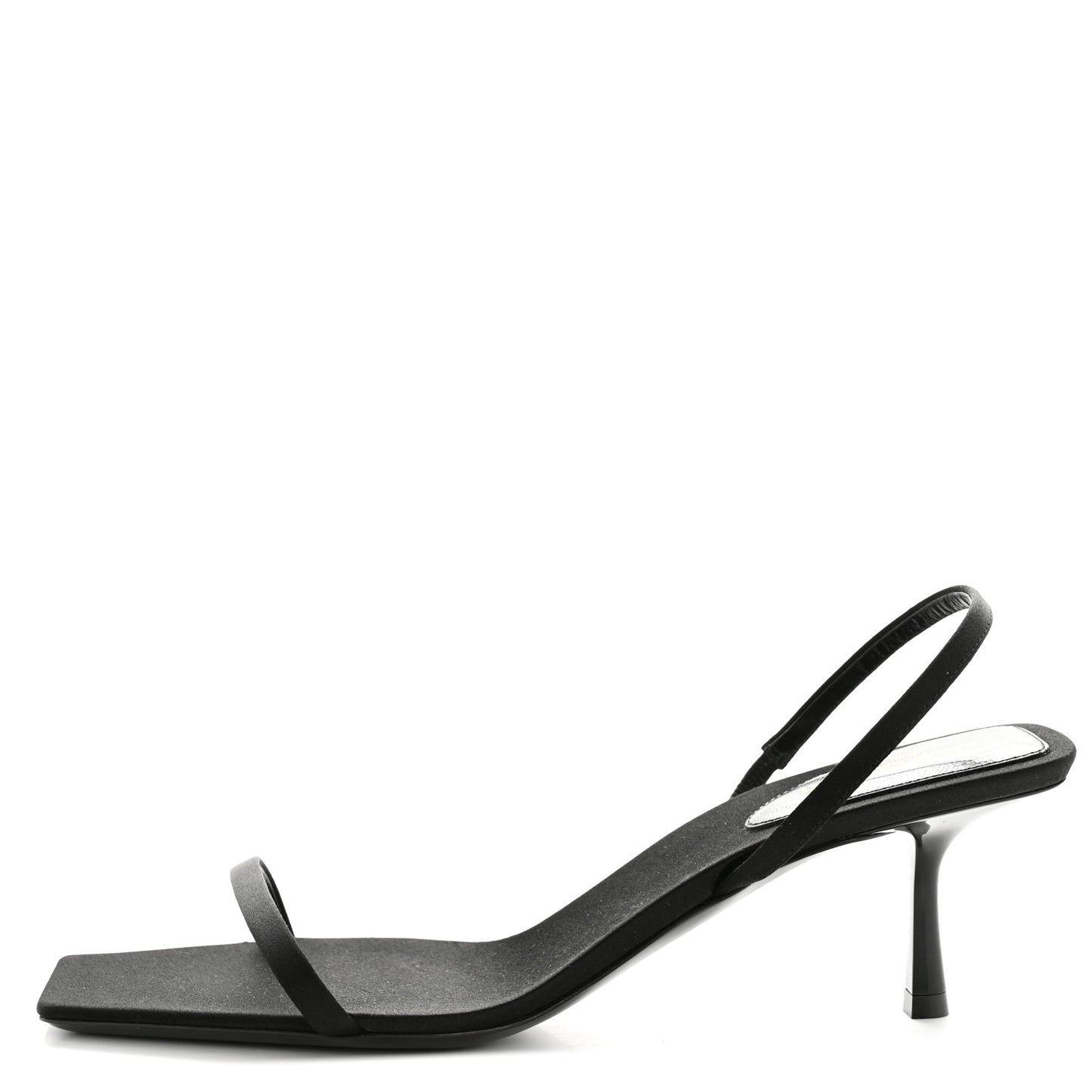 Satin Slingback Jaspe 55 Sandals  40 Black