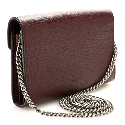 Gucci Dollar Calfskin Crystal Mini Dionysus Chain Wallet Vintage Bordeaux 3 of 10