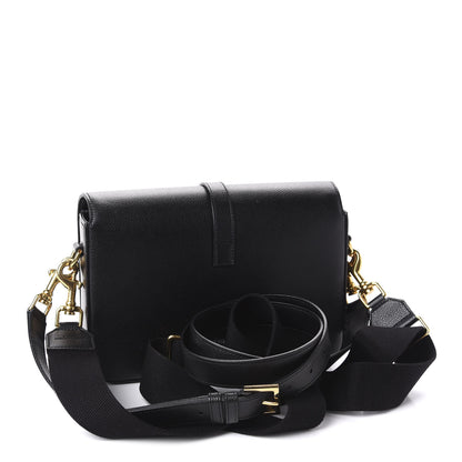Saint Laurent Textured Calfskin Medium Classic Monogram Universite Bag Black 4 of 11