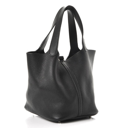 Hermes Taurillon Clemence Picotin Lock 22 MM Black 3 of 7