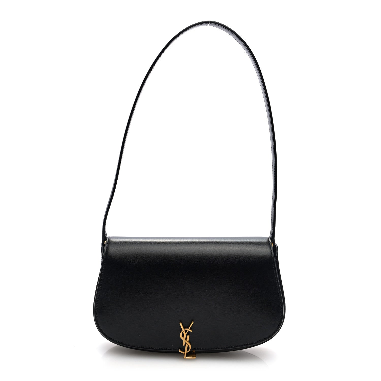 Saint Laurent Box Calfskin Mini Voltaire Shoulder Bag Black 1 of 9