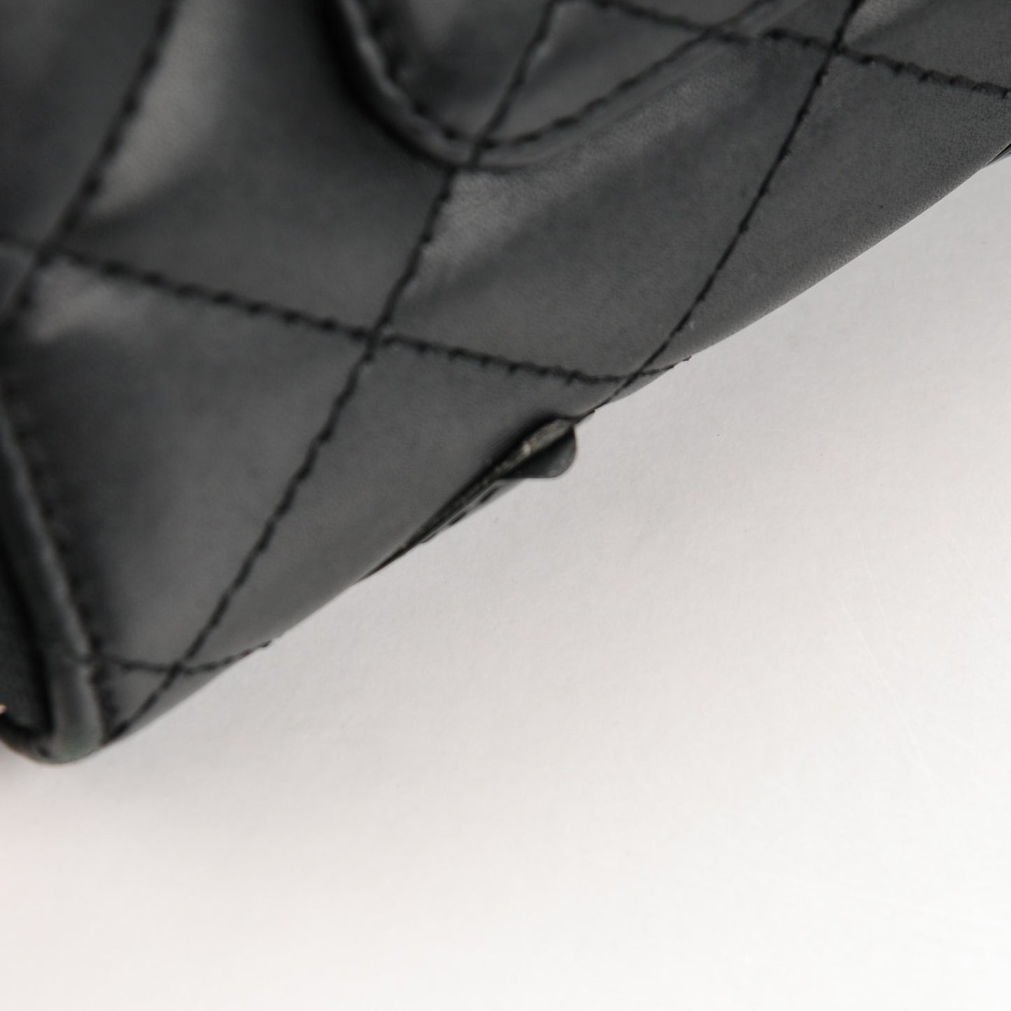 Calfskin Cambon Zip Around Organizer Wallet Black