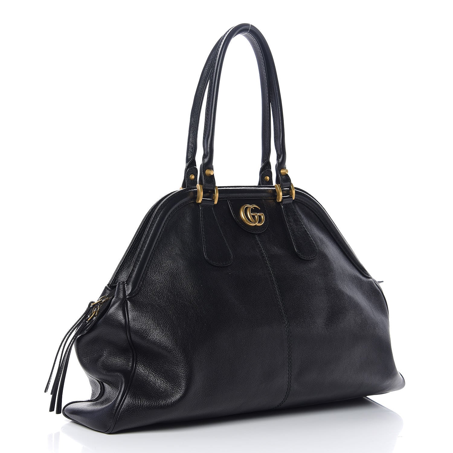 Gucci Calfskin Large Re(Belle) Top Handle Bag Black 2 of 9