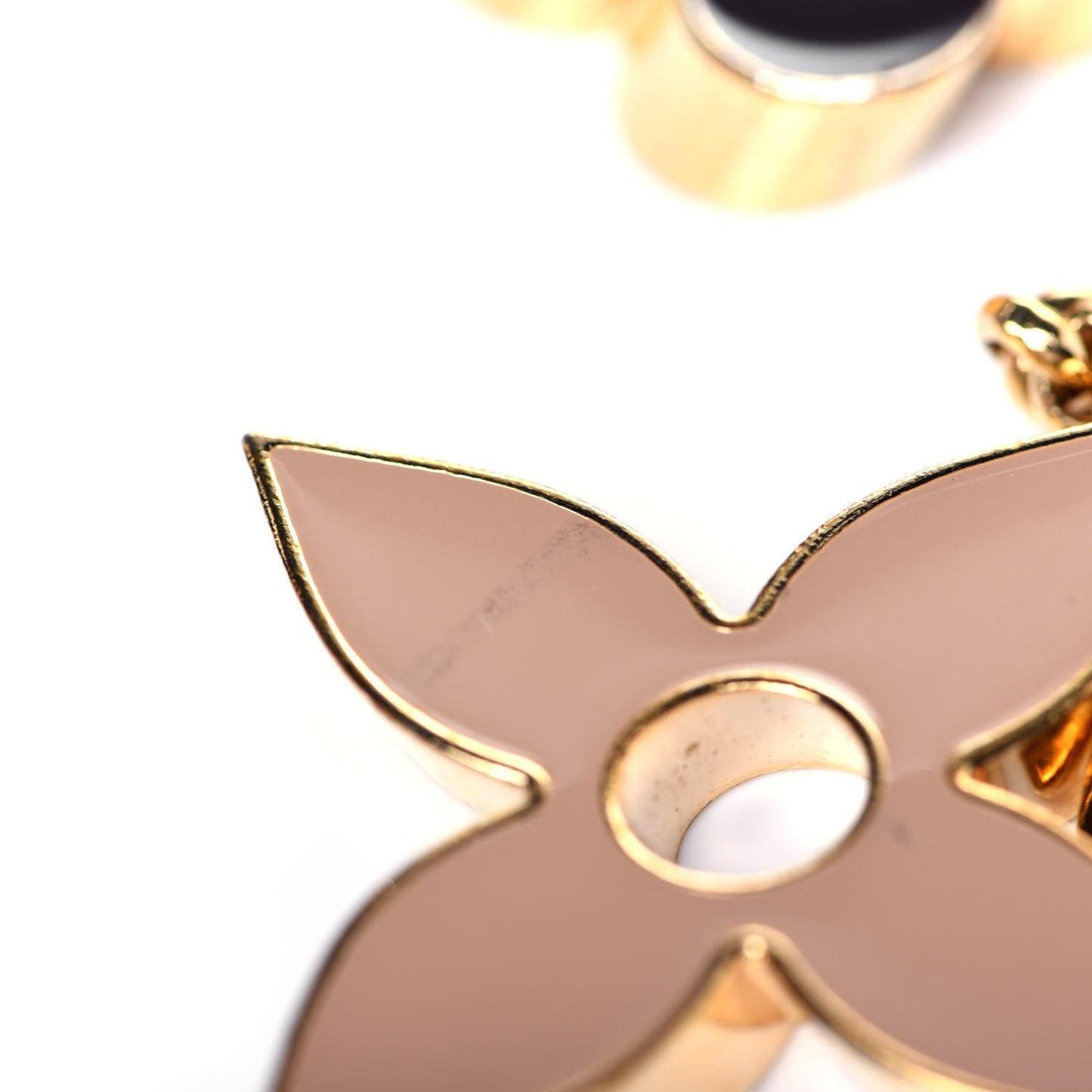 Fleur De Monogram Bag Charm Dore