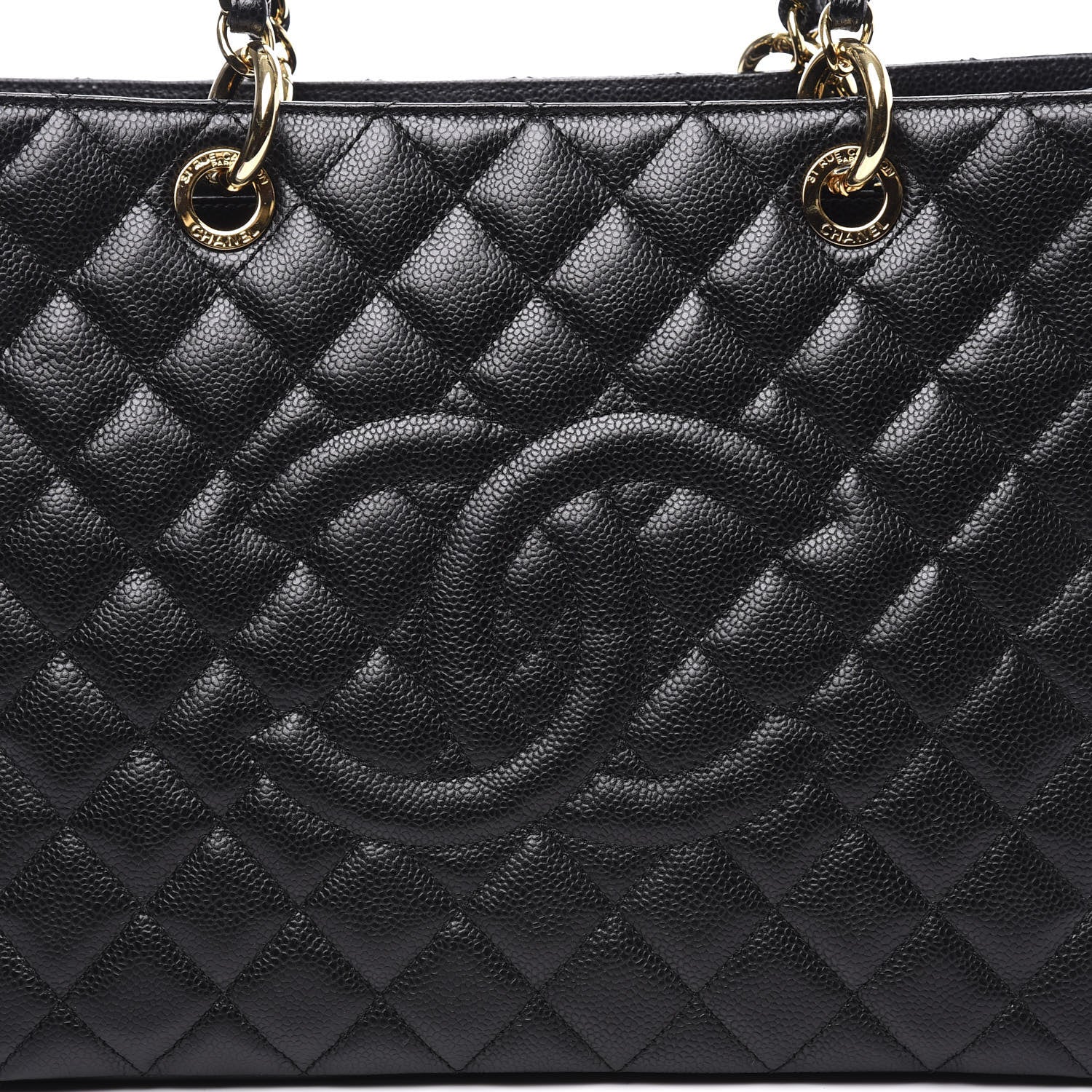 Chanel Caviar Quilted Grand Shopping Tote GST Black 9 of 10